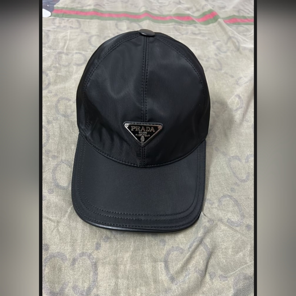 Black Unisex Prada Hat